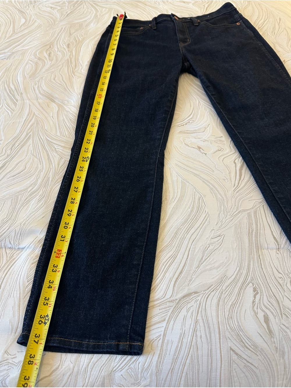 J. Crew Denim Women's Straight-Leg Jeans in Dark Blue - Picture 4 of 5
